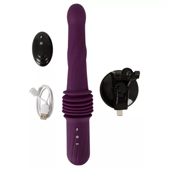 You2Toys - soojenev lükkav vibraator puldiga (lilla)