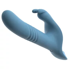   You2Toys - 3-osaline rihmaga jänku-tüüpi tõukevibraator puldiga (sinine)