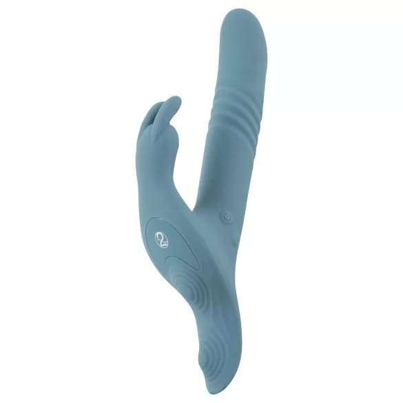 You2Toys - 3-osaline rihmaga jänku-tüüpi tõukevibraator puldiga (sinine)