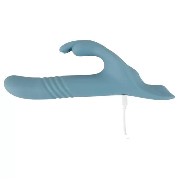 You2Toys - 3-osaline rihmaga jänku-tüüpi tõukevibraator puldiga (sinine)