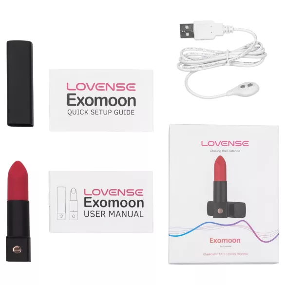 Lovense Exomoon - huulepulga kujuline minivibraator (must)
