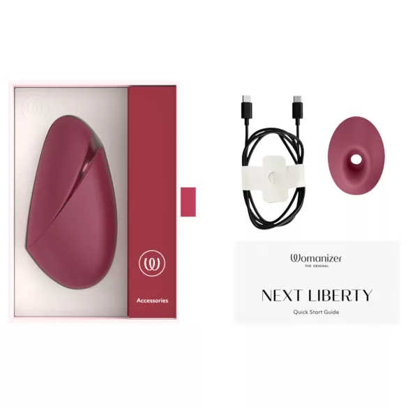 Womanizer Next Liberty - õhulaine klitoristimulaator (punane)