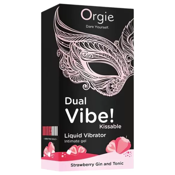 Orgie Dual Vibe - unisex vedel vibraator - maasikas - gin toonik (15 ml)