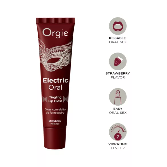 Orgie Electric Oral - suriseva efektiga huuleläige - maasikas (10 ml)