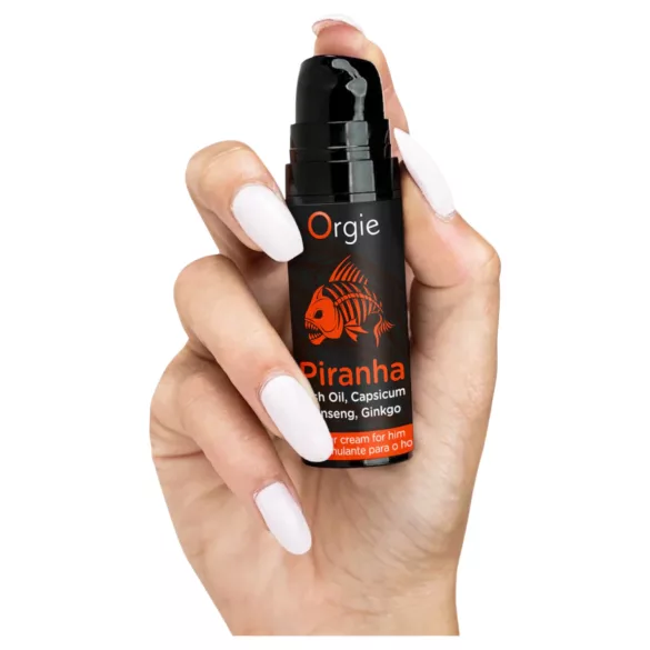 Orgie Piranha Power Cream - Stimuleeriv kreem meestele (15 ml)
