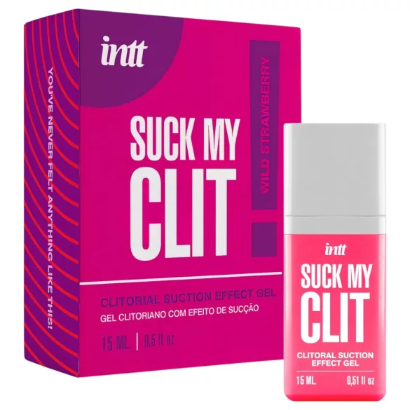 Intt Suck My Clit - kliitorit stimuleeriv geel naistele - maasikas (15 ml)