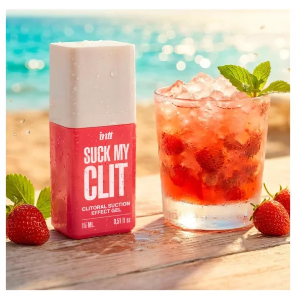 Intt Suck My Clit - kliitorit stimuleeriv geel naistele - maasikas (15 ml)