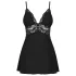 Obsessive - pitsiline babydoll ja stringid (must)