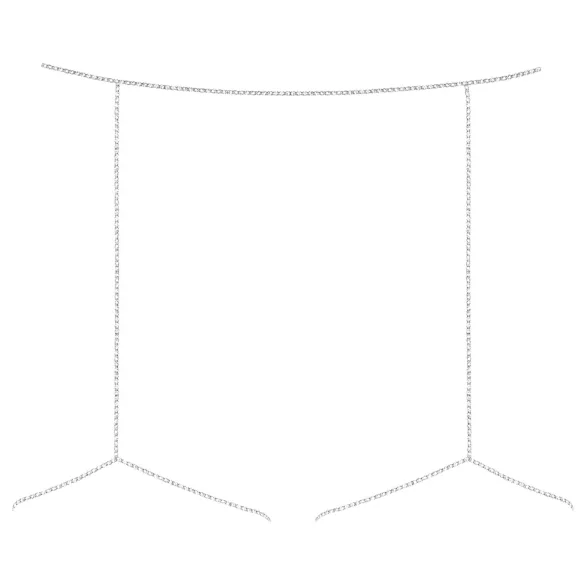 Obsessive Bijou 905 - hõbedane kehavöö (S-L)