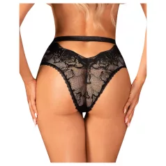   Obsessive Olvidia - naiste pitsist stringid - lillemustriga - must