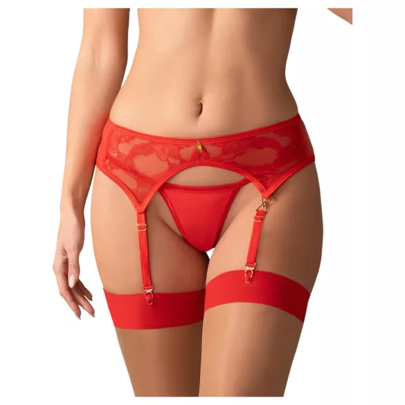 Obsessive - pesukomplekt kinkekarbis - 6-osaline - punane - L/XL