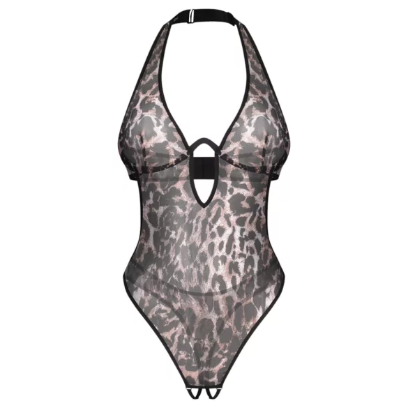Obsessive Addia - leopardimustriga avatud body - L/XL