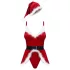 Obsessive Hot Santa - kolmene jõuluvana kostüüm naistele (punane)