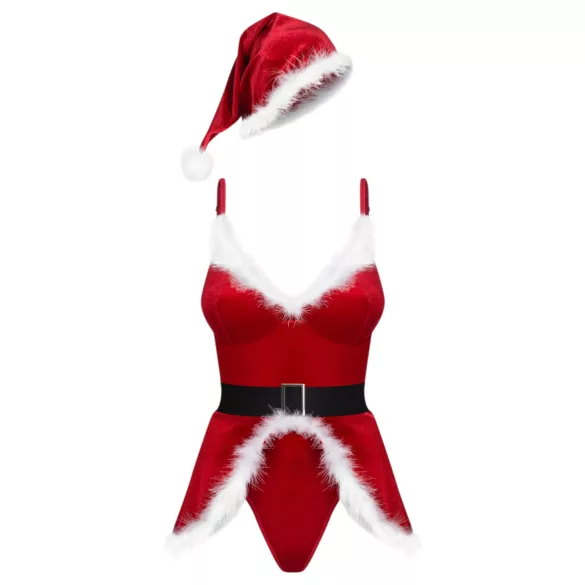 Obsessive Hot Santa - kolmene jõuluvana kostüüm naistele (punane) - L/XL
