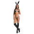 Obsessive Night Bunny - neljaosaline jänese kostüüm naistele (must)