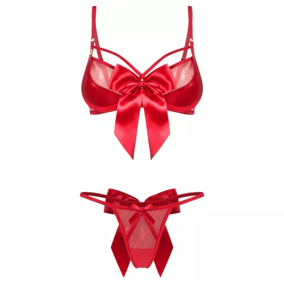 Obsessive Gifty - kaheosaline seksikas naistepesukomplekt naistele (punane)