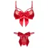 Obsessive Gifty - kaheosaline seksikas naistepesukomplekt naistele (punane)