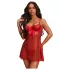 Obsessive Gifty - babydoll ja stringide komplekt (punane)