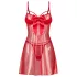 Obsessive Gifty - babydoll ja stringide komplekt (punane)