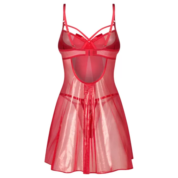 Obsessive Gifty - babydoll ja stringide komplekt (punane) - L/XL