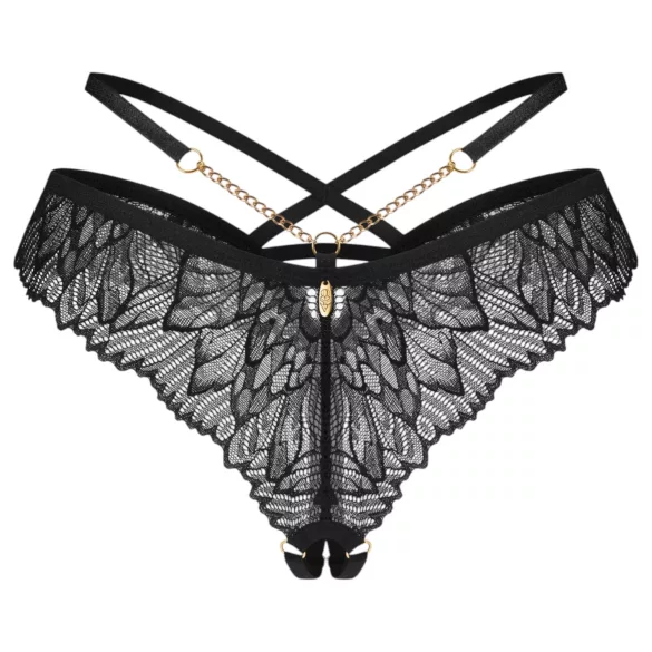 Obsessive Matildea - avatud pitsiline string (must)
