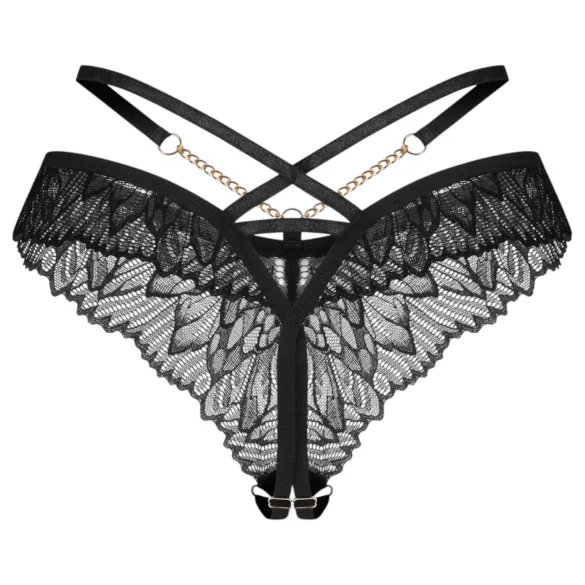 Obsessive Matildea - avatud pitsiline string (must)
