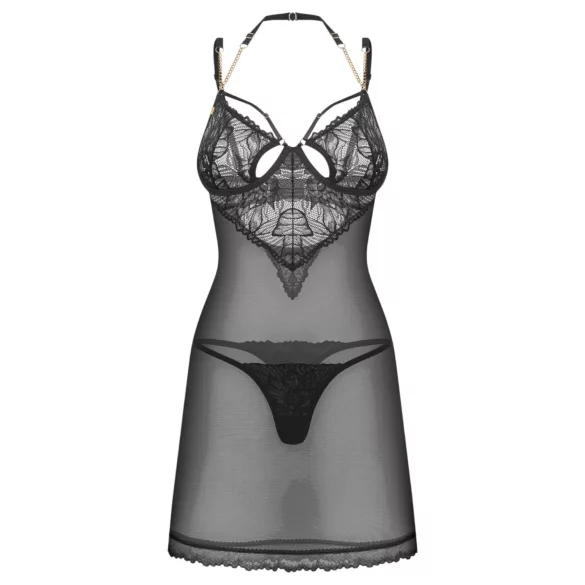 Obsessive Matildea - öösärk ja stringide komplekt (must) - L/XL