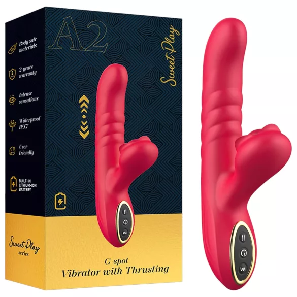 Sweet Play - 2in1 vibraator naistele - lükatav ja kliitoristimulaator - roosa