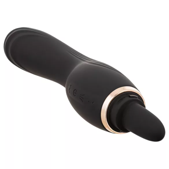 Erospace Sweet Play - 2-in-1 kliitori vibraator keelega ja vaakumiga (must)