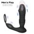 Men's Play - nutikas lükkatav anaalvibraator (must)