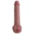 Erospace Natural Play - silikoondildo 24 cm (nahatooni)