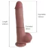 Erospace Natural Play - silikoondildo 24 cm (nahatooni)