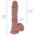 Erospace Natural Play - elutru tõukav‑pöörlev vibraator (keha värvi)