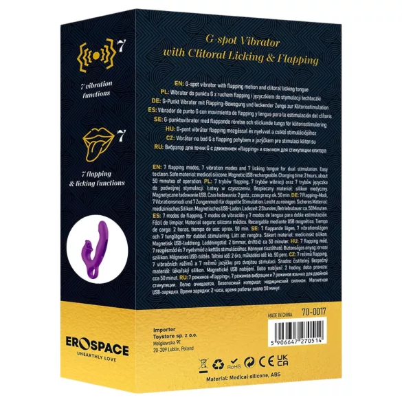 Sweet Play - G-punkti vibraator lakkumisfunktsiooniga lilla
