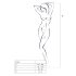 Passion BS017 - roosimustriline võrkkostüüm (must) - S-L