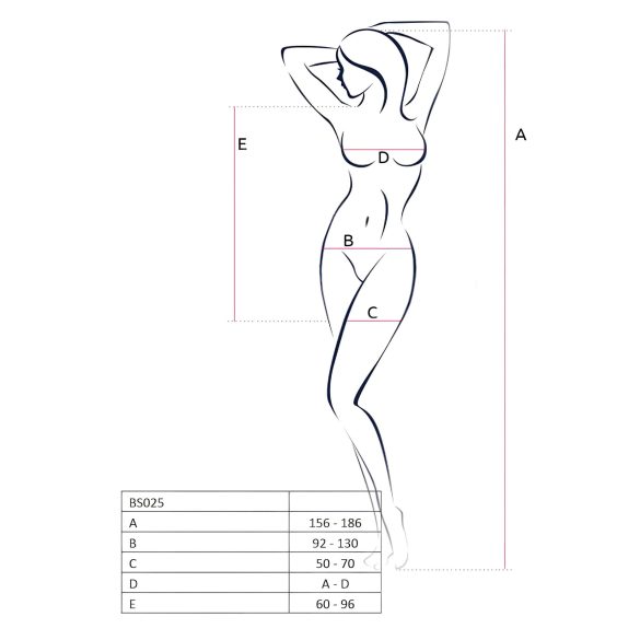 Passion BS025 - pikkade varrukatega minikleit - must - S-L