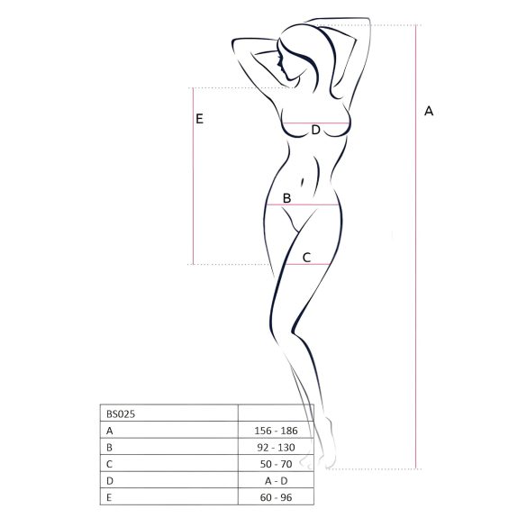 Passion BS025 - pikkade varrukatega minikleit - valge - S-L