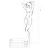 Passion BS031 - avatud valge jumpsuit - S-L