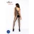 Passion BS036 - roosiline, avatud must kombinesoon - S-L