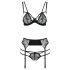 Passion Floris - aluspesu komplekt (must) - L/XL