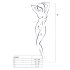 Passion BS058 - avatud võrkbodysuit (valge) - S-L
