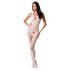 Passion BS078 - täpiline avatud bodi (valge) S-L