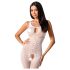 Passion BS078 - täpiline, avatud catsuit (valge) S-L