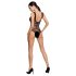 Passion BS086 - läbipaistev triipudega body (must) - S-L