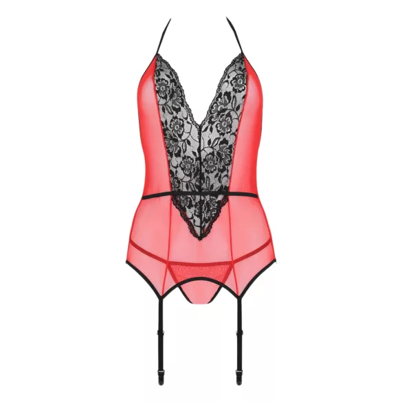 Passion Peonia - pesukomplekt topp ja stringid - punane