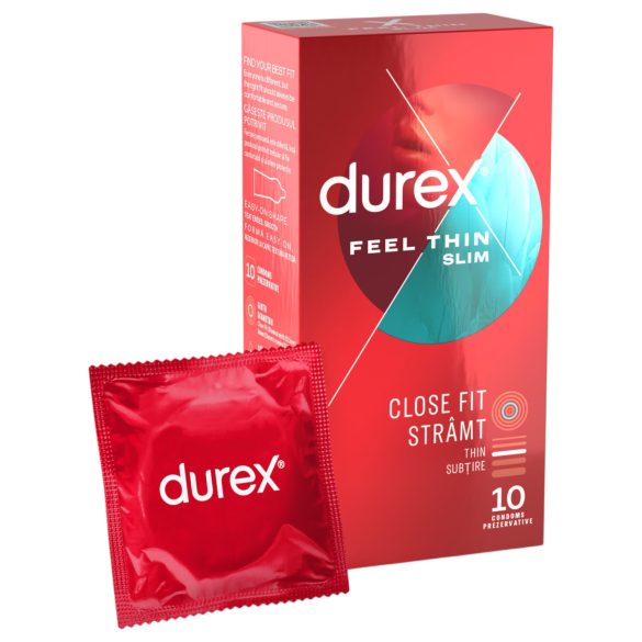 Durex Feel Thin Slim - õhuke ja naturaalse tunne kondoom (10tk)