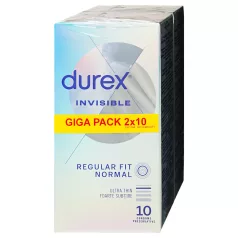 Durex Invisible Regular Fit - õhuke kondoom - 2 x 10 tk