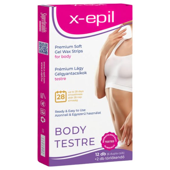 X-Epil - Kasutamisvalmis geelvaharibad (12 tk) - kehale