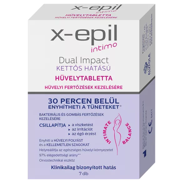 X-Epil Intimo Dual Impact - tupe tablett - topelttoime - 7 tk