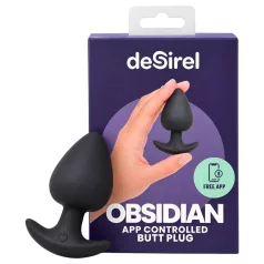 Desirel Obsidian - rakendusega juhitav anaalvibraator (must)